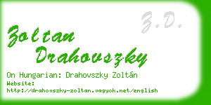 zoltan drahovszky business card