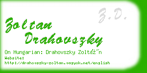 zoltan drahovszky business card